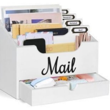 Organizator de birou din lemn pentru documente și depozitare pe birou