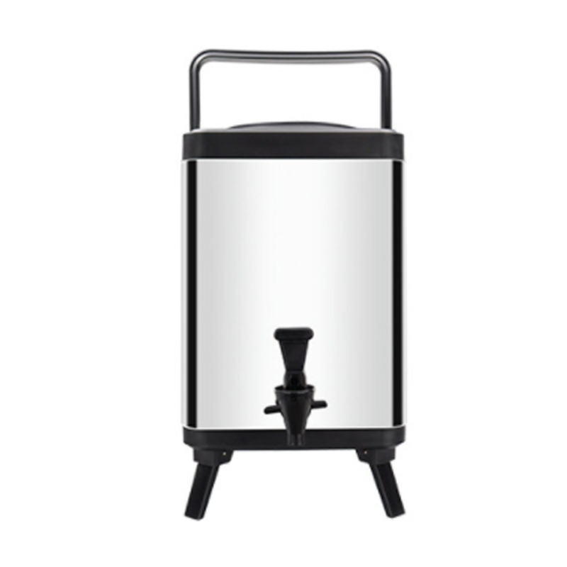 Recipient din oțel inoxidabil 304 pentru ceai cu lapte, pătrat izolat, destinat magazinelor de milk tea, recipient pentru infuzarea ceaiului, cu logo personalizat