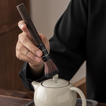 Set ceramic pentru ceremonia ceaiului, 6 piese – accesorii Gongfu premium, decor Zen Ge Kiln