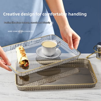 Tavă dreptunghiulară din plastic pentru cești de cafea/ceai, utilizare în casă, nu se deformează