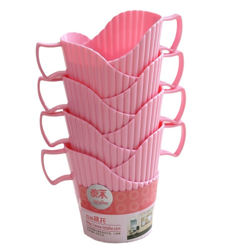 Set de 8 suporturi din plastic pentru pahare, cu înveliș izolator pentru pahare din hârtie de unică folosință