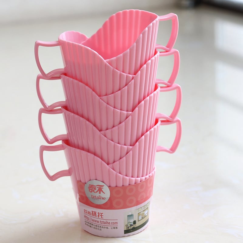 Set de 8 suporturi din plastic pentru pahare, cu înveliș izolator pentru pahare din hârtie de unică folosință