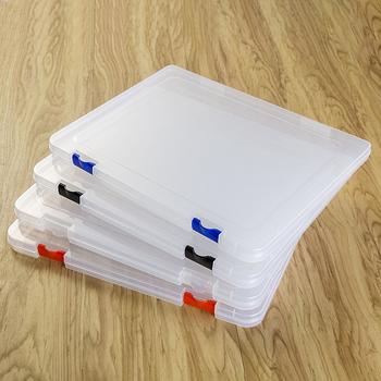 Cutie transparentă din plastic pentru documente A4, cu capac