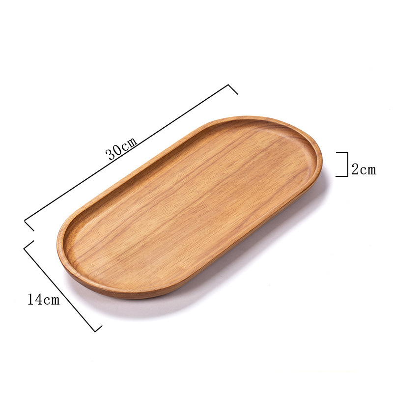 Diófából készült téglalap alakú tál tea- és nassolnivalókhoz, skandináv modern minimalist design, száraz gyümölcsök tárolására
