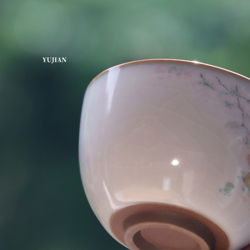 Kitten ceașcă de ceai ceramică, cu glazură crăpată, mică pentru degustare, Gongfu ceai