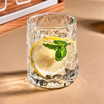 Pahar din sticlă Jie Anxi pentru uz casnic, cu design glaciar pentru sufragerie, rezistent la temperaturi înalte, ceașcă de ceai și mic pahar de vin