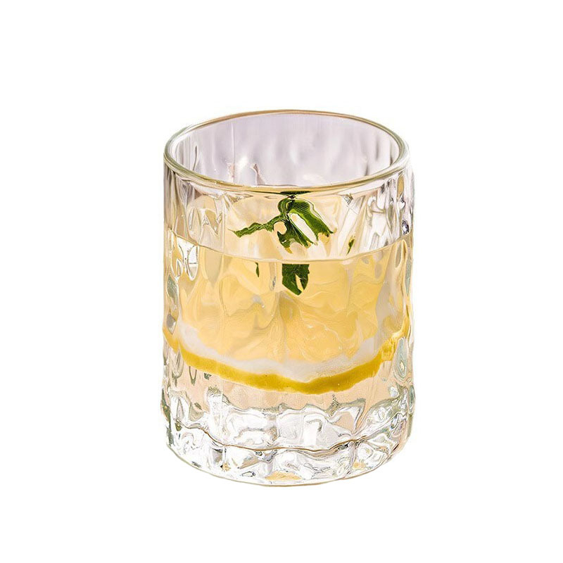 Pahar din sticlă Jie Anxi pentru uz casnic, cu design glaciar pentru sufragerie, rezistent la temperaturi înalte, ceașcă de ceai și mic pahar de vin