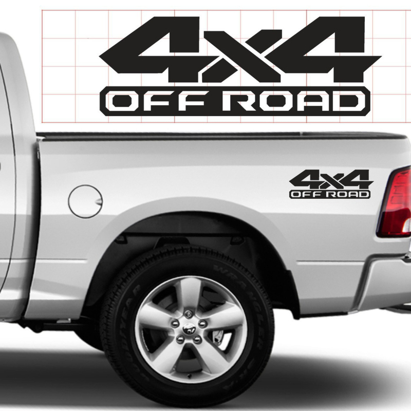 Странични стикери за каросерия за Ford F-Series и Dodge Ram пикап, 4x4