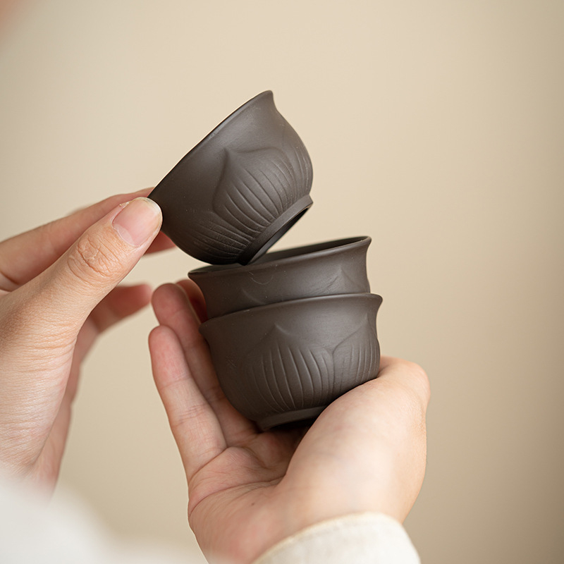 Ceașcă de ceai din lut mov, Xianglong, Gongfu ceramic pentru casă și birou
