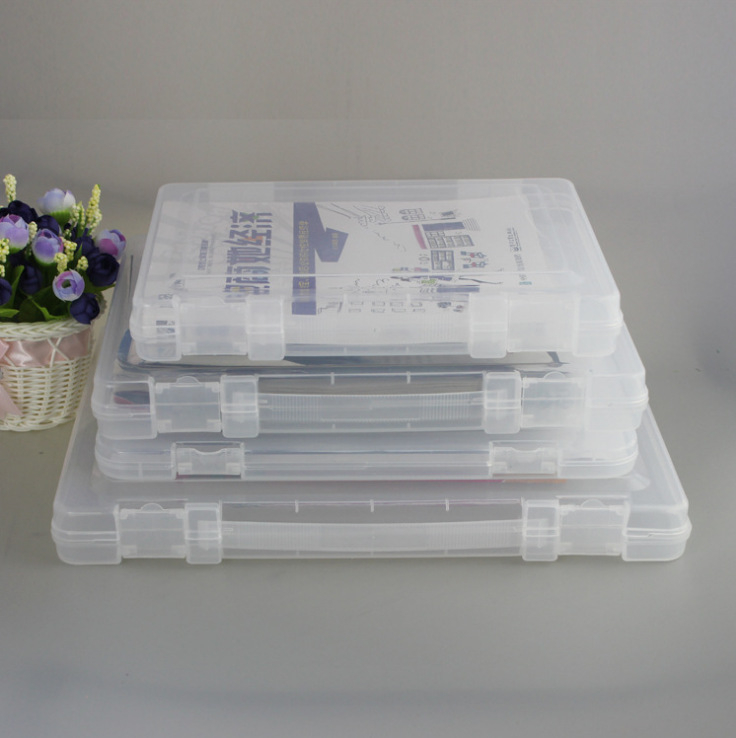 Organizator transparent pentru documente și chitanțe, cutie de depozitare pentru birou pentru hârtie A4