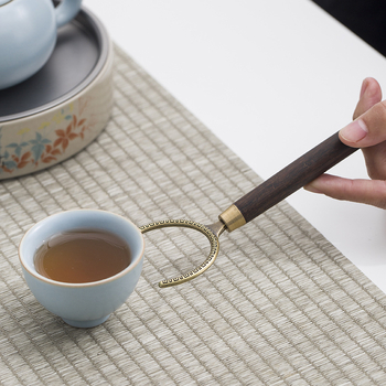 Accesorii pentru ceai Kung Fu: linguriță din aliaj greu de bambus, suport pentru ceașcă, clips pentru ceai, lopățică din lemn ebony, linguriță din rosewood, furculiță pentru ceașcă