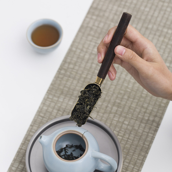 Accesorii pentru ceai Kung Fu: linguriță din aliaj greu de bambus, suport pentru ceașcă, clips pentru ceai, lopățică din lemn ebony, linguriță din rosewood, furculiță pentru ceașcă