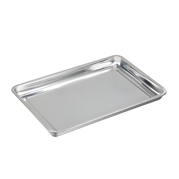 Chuangmeiya tavă pătrată din oțel inoxidabil, tavă dreptunghiulară pentru ceai, de calitate alimentară pentru uz comercial — barbecue, gătire la abur a orezului, vânzare stradală