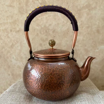 Ceainic din cupru pur, cu funcție de fierbere, design retro minimalist