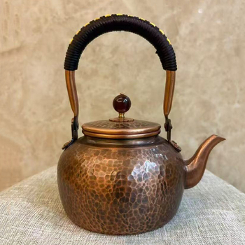 Ceainic din cupru pur, cu funcție de fierbere, design retro minimalist
