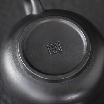 Ceainic mov din ceramică cu mâner care poate fi ridicat și rotit, set cu două cești, lucrat manual, capacitate mare, stil retro