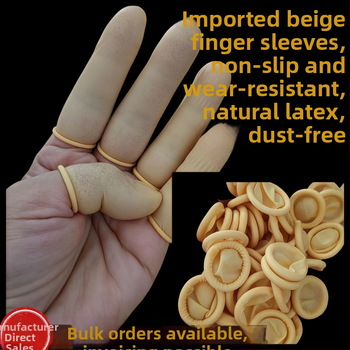 Protecții pentru degete din latex galben, de unică folosință, calitate industrială, fără praf, anticstatic, pentru fabrici