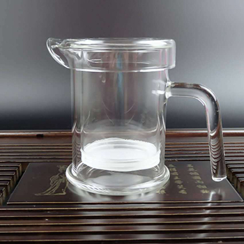Ceainic din sticlă borosilicată pentru ceai negru, cu filtru din tifon, set de trei piese