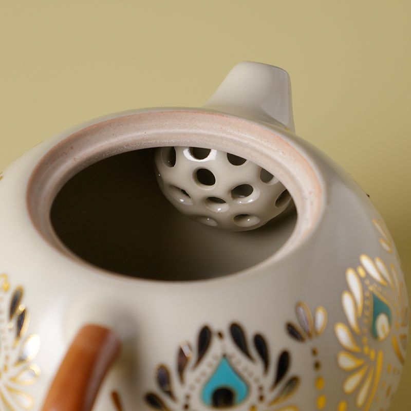 Kit ceramic Kung Fu pentru ceai: ceainic și două cești, pentru uz casnic