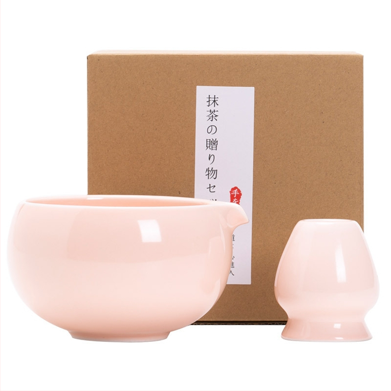 Vas ceramic pentru matcha în stil japonez, cu tel din bambus pentru matcha și pensulă, set ceremonial de ceai din dinastia Song