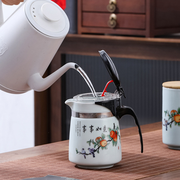 Set de ceai ceramic Celadon, 500 ml, pentru casă și birou, în cutie cadou