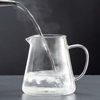 Ceainic din sticlă rezistent la temperaturi, cu infuzor și ceașcă, din borosilicat gros, gata pentru fierbere - set de ceai pentru casă