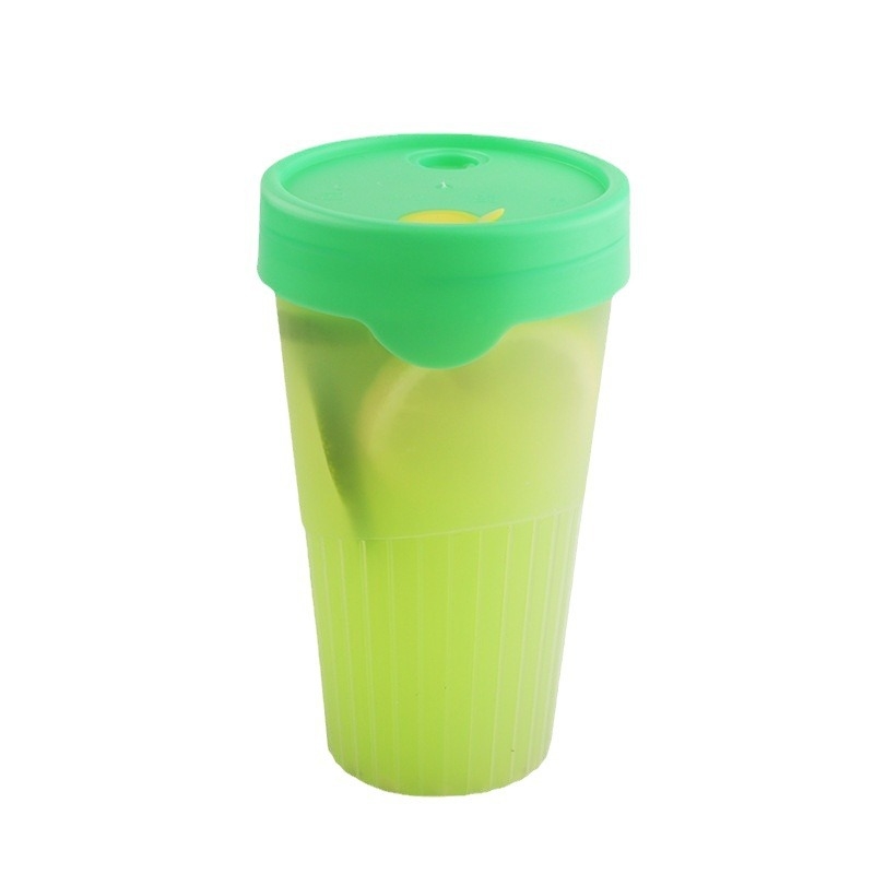 Lele Cup plastična boca za limun čaj, jednokratna PP, otporna na visoke temperature, boca za mliječni čaj s poklopcem, vertikalne pruge