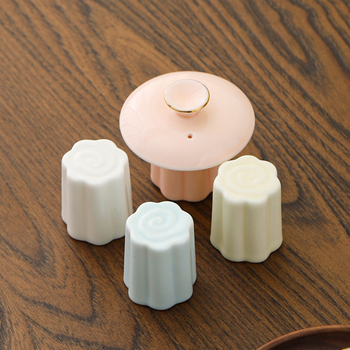 Capac ceramic pentru ceainic, cu motiv norilor norocoși, accesorii pentru ceai, suport mic pentru capac, cadou cu logo imprimat