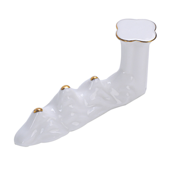 Accesorii creative pentru ceai pe birou: ornamente de ceai din porțelan alb, suport pentru capac gaiwan, suport ceramic pentru capac, tavă de ceai, suport pentru capac și suport pentru pix