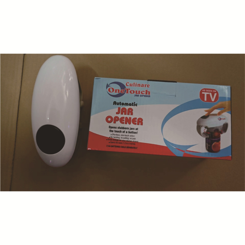 Deschizător electric pentru conserve și capace de sticle, cu două mâneri, deschidere automată printr-un singur buton, ustensilă de bucătărie multifuncțională
