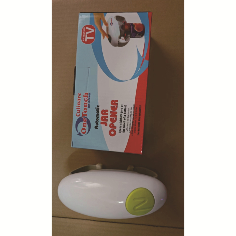 Deschizător electric pentru conserve și capace de sticle, cu două mâneri, deschidere automată printr-un singur buton, ustensilă de bucătărie multifuncțională