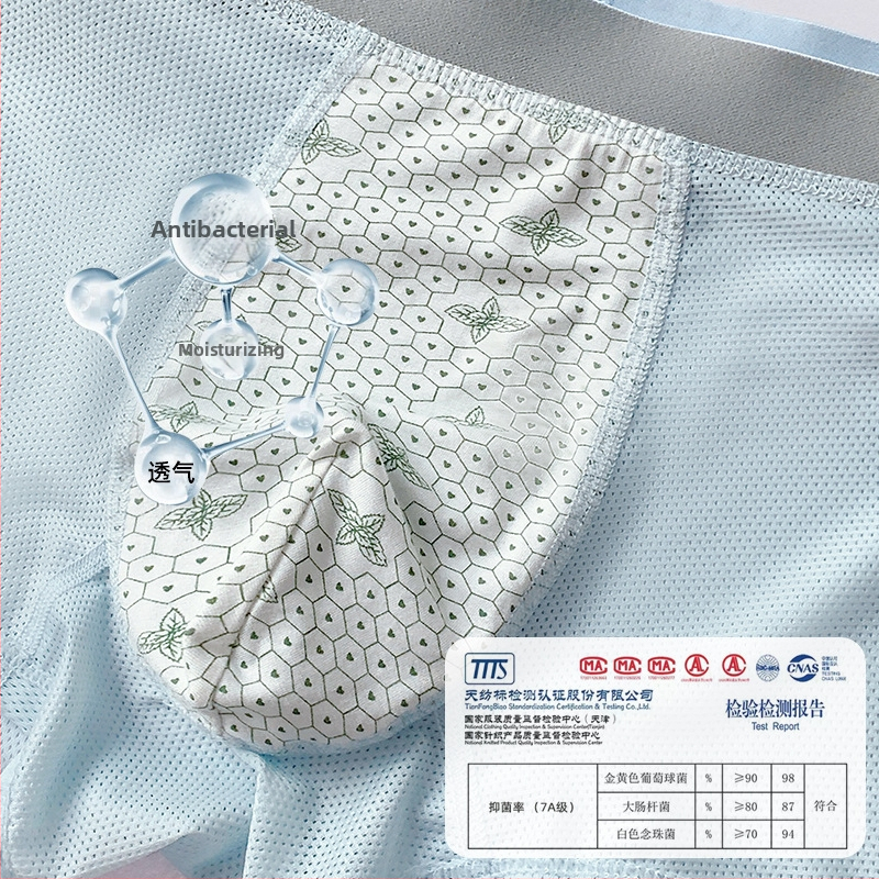Muške gaćice od ice silk, prozračna mreža, srednji pojas, boxer briefs