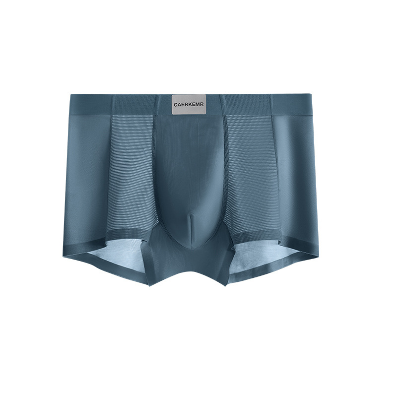 Muške boxerice od Ice Silk s antibakterijskim preponama, tankom mrežom, satenski završetak, srednji pojas