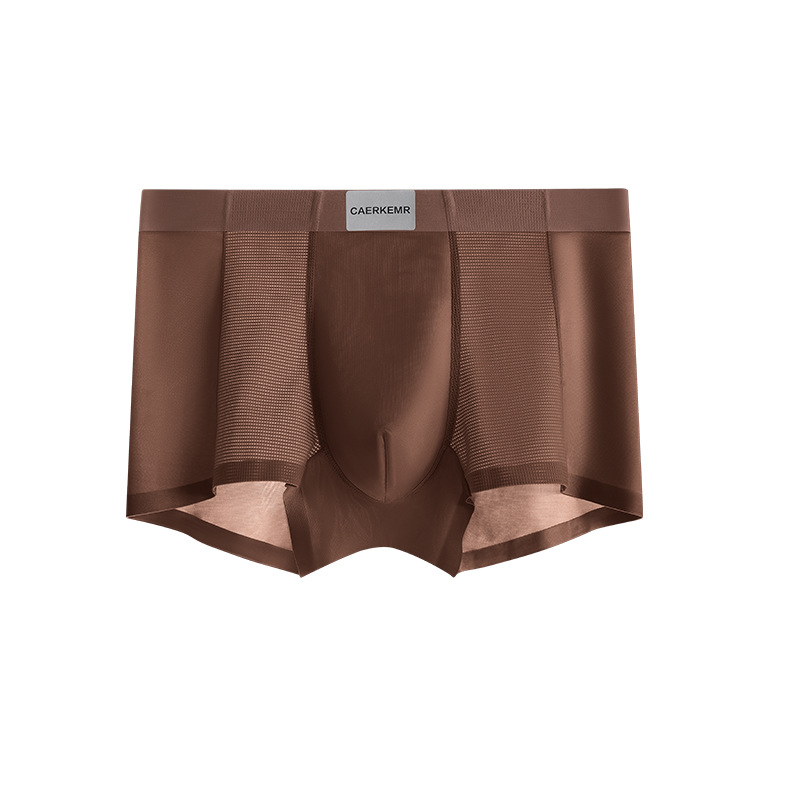 Muške boxerice od Ice Silk s antibakterijskim preponama, tankom mrežom, satenski završetak, srednji pojas