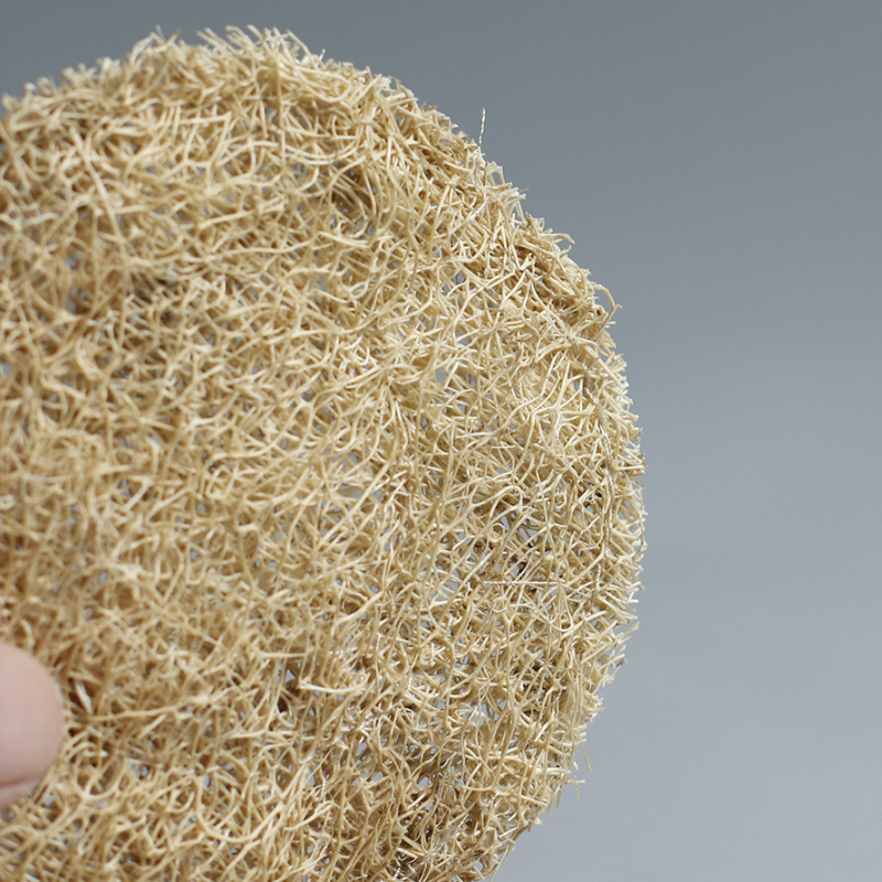 Suport pentru ceai din loofah, ceainic mov izolat, covoraș pentru infuzare uscată, accesorii de ceai din bambus împletit