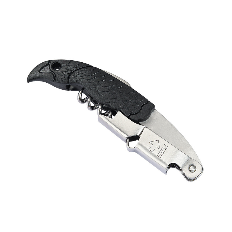 Deschizător de sticle Seahorse Knife cu mâner ABS, multifuncțional, din oțel inoxidabil, pentru bere și vin