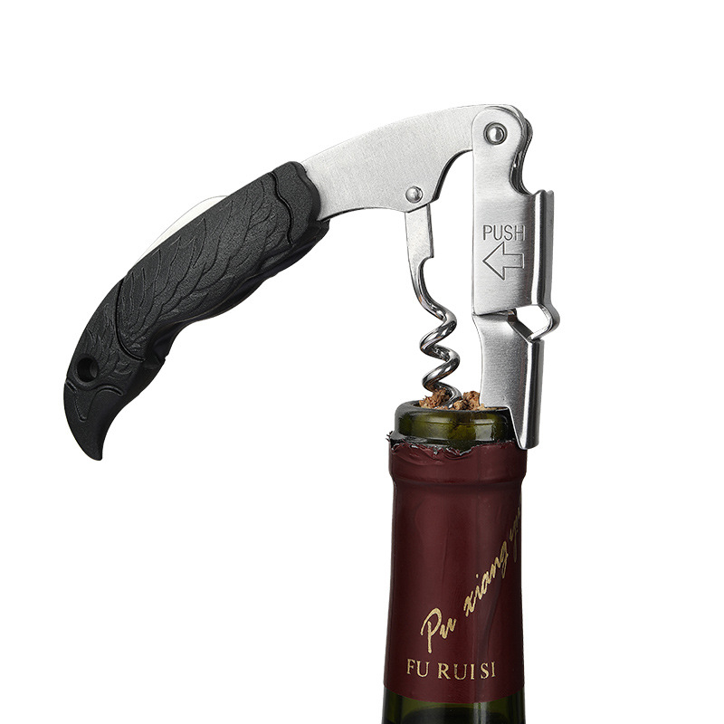 Deschizător de sticle Seahorse Knife cu mâner ABS, multifuncțional, din oțel inoxidabil, pentru bere și vin