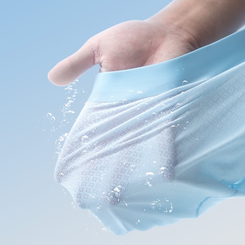 Muške bokserice Ice Silk, bezšivne, brzo se suše, antibakterijske, prozračne mrežaste, velike veličine