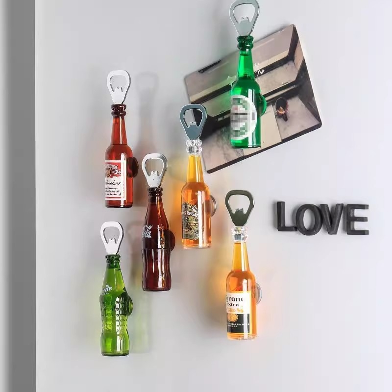 Deschizător de bere pentru uz casnic, deschizător multifuncțional pentru băuturi carbogazoase și magnet frigorific personalizat