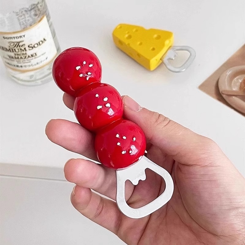 Deschizător magnetic pentru frigider cu design dovleac-brânză, drăguț și creativ