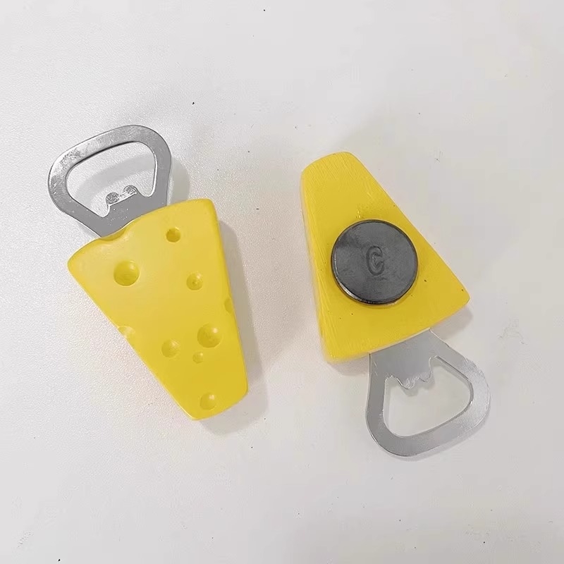 Deschizător magnetic pentru frigider cu design dovleac-brânză, drăguț și creativ