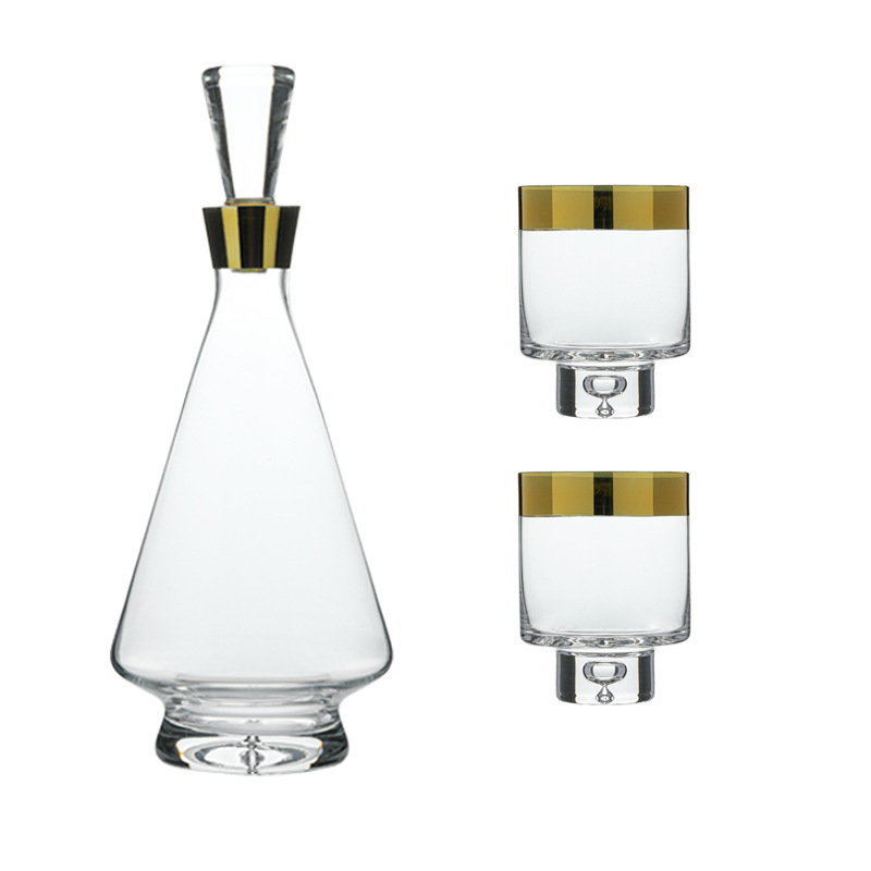 Decorațiune de casă în stil italian modern — set din cristal pentru apă și vin, fabricat manual, lux discret, retro