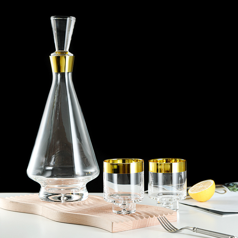 Decorațiune de casă în stil italian modern — set din cristal pentru apă și vin, fabricat manual, lux discret, retro