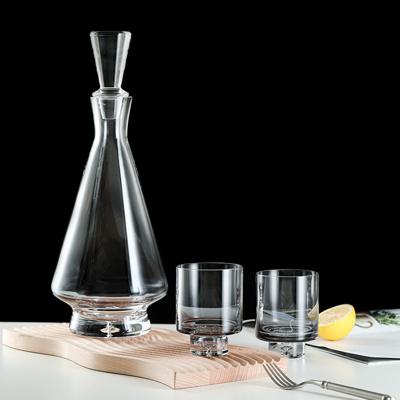Decorațiune de casă în stil italian modern — set din cristal pentru apă și vin, fabricat manual, lux discret, retro
