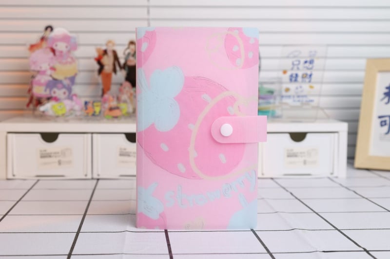 Mini album de carduri cu 120 sloturi, stocare fotografii Polaroid de 3 inci, design cu fructe, copertă PP