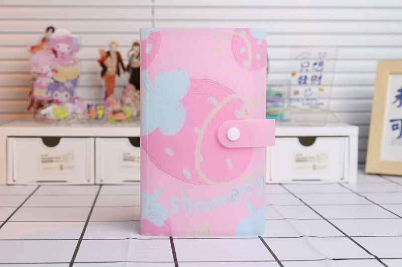 Mini album de carduri cu 120 sloturi, stocare fotografii Polaroid de 3 inci, design cu fructe, copertă PP