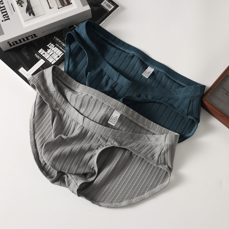 Muške bokserice s niskim strukom, udoban hip-hugging kroj, Ice Silk Mesh materijal
