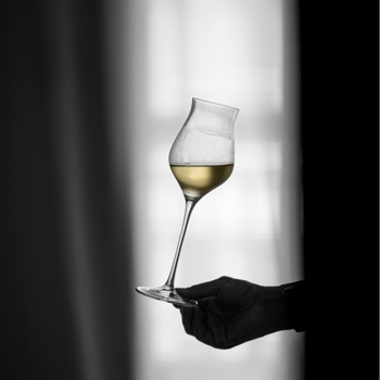 Pahar de vin în formă de lalea, cristal fără plumb — set cu pahare pentru alb, șampanie, roșu și aromă, lucrat manual