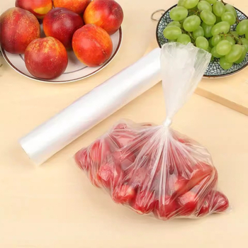 Miaojie Pungi perforate pentru prospețime, groase, etanșe la scurgeri, dimensiuni mari/medii/mici, pungi de unică folosință pentru depozitarea alimentelor