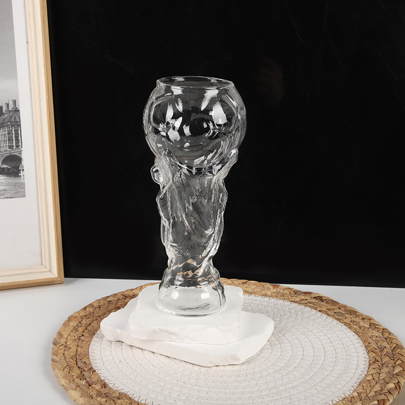 Pahar de bere din sticlă borosilicată de înaltă rezistență, capacitate mare, Cupa Hercule, temă Cupa Mondială la fotbal